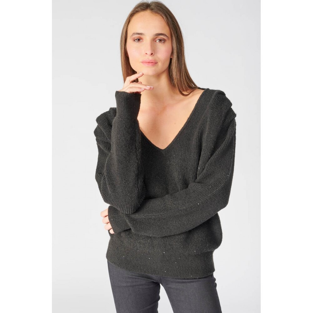 

Свитер Le Temps Des Cerises 58222 Tifanie V Neck, черный
