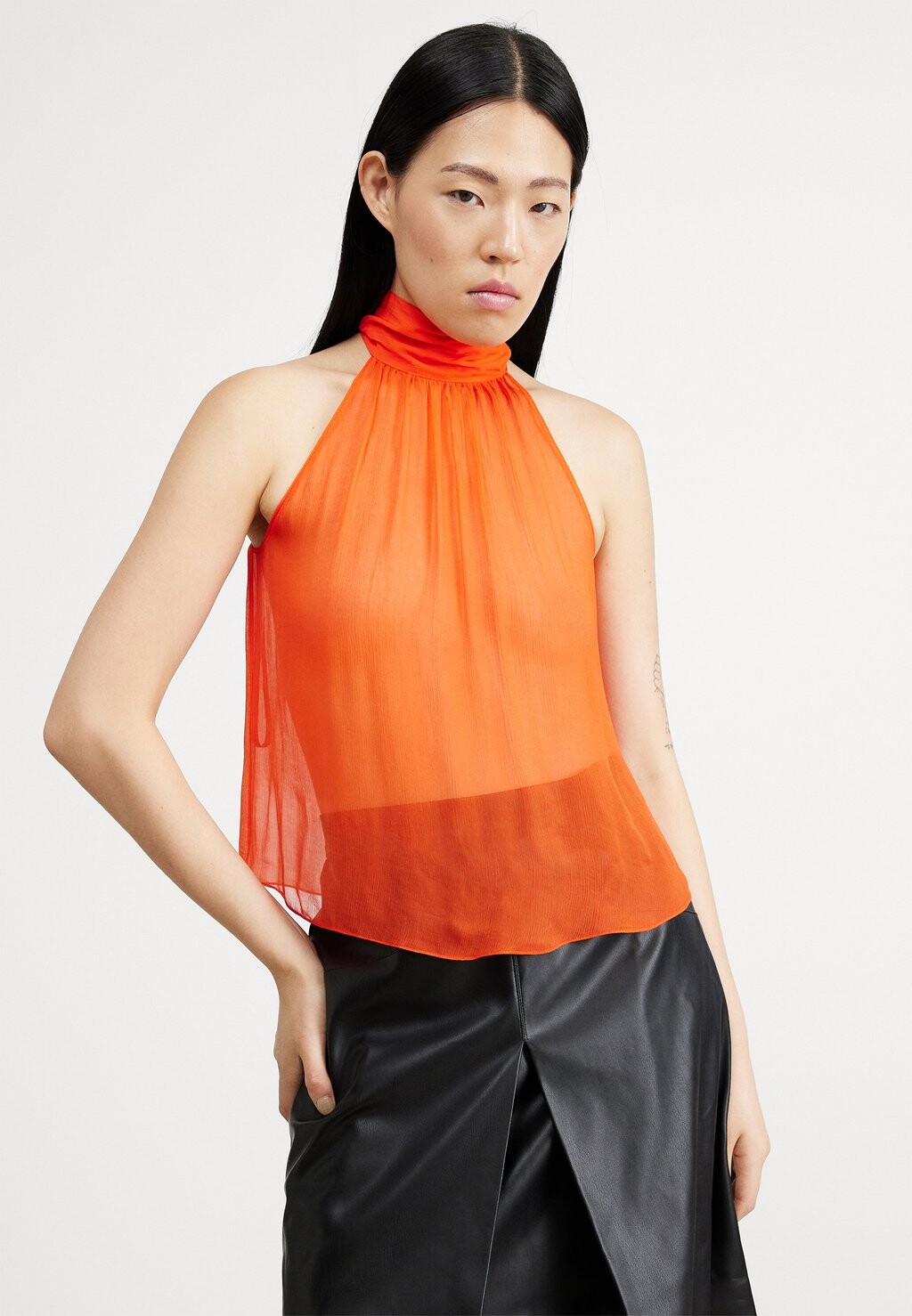 

Блузка Patrizia Pepe ТОП-РУБАШКА, цвет intense orange