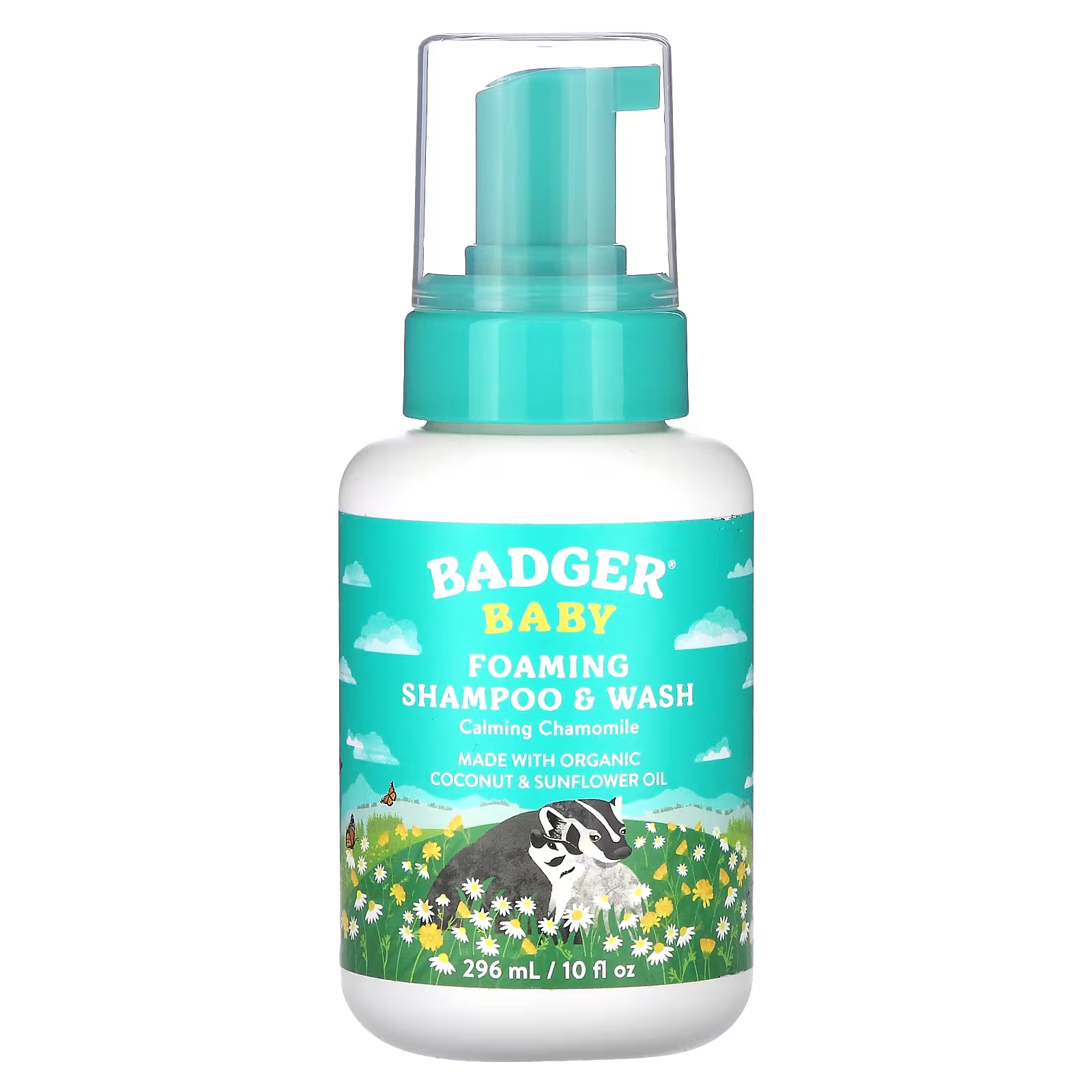 Шампунь Badger Company Baby Foaming Shampoo & Wash Calming Chamomile, 296 мл цена и фото
