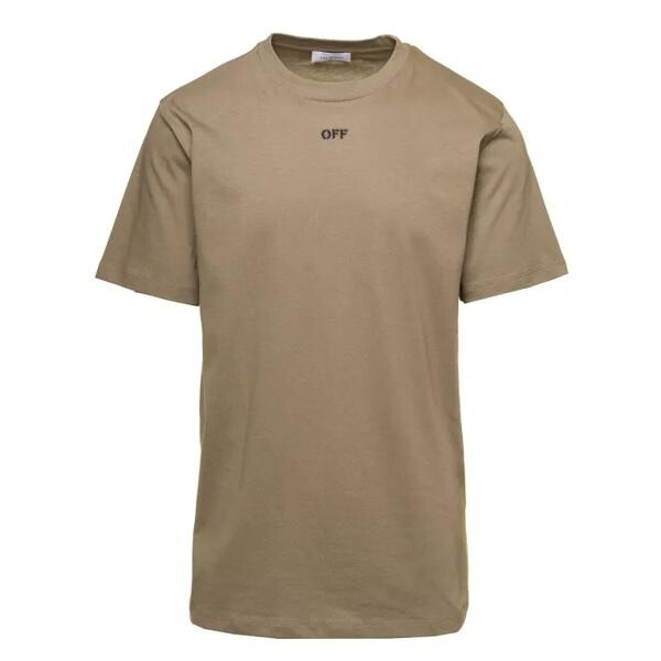 

Футболка off stitch slim s/s tee beige black Off-White, мультиколор