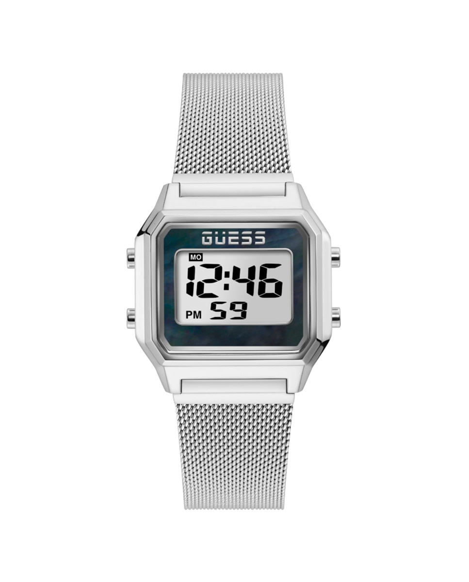 Женские часы Zoom GW0343L1 со стальным и серебряным ремешком Guess, серебро