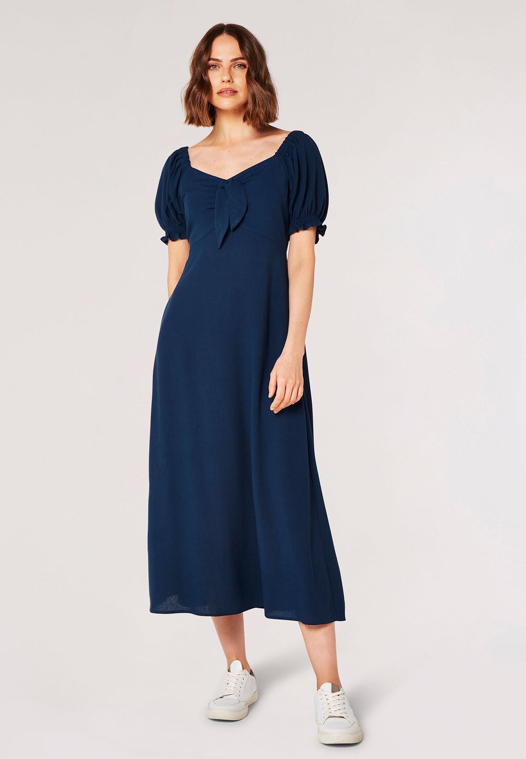 

Повседневное платье TIE DETAIL MIDI Apricot, цвет navy