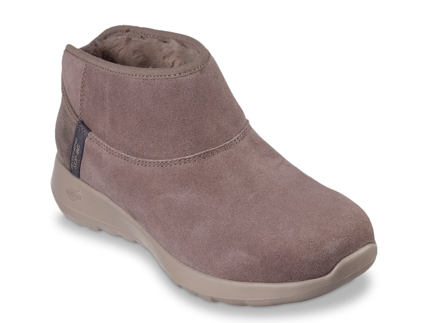 

Слипоны On-The-Go Joy Always Cosy Bootie Skechers, серо-коричневый