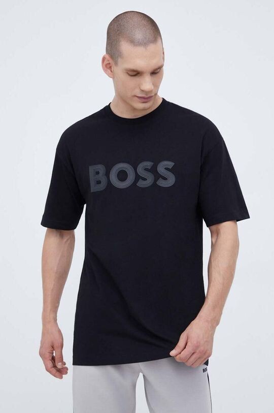 

Хлопковая футболка BOSS GREEN Boss, черный