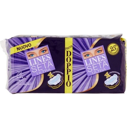 

Lines Silk Ultra Absorbent с крылышками, 28 шт.