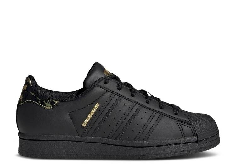 

Кроссовки Adidas SUPERSTAR J 'BLACK GOLD METALLIC', черный