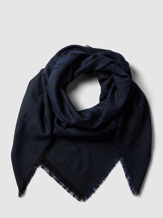 

Шарф с шерстяным наполнением, модель "GLENN ROCK JACQUARD" Zadig & Voltaire, темно-синий