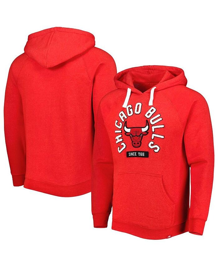 

Мужской и женский пуловер с капюшоном Red Chicago Bulls Athos Olson Tri-Blend Sportiqe, красный