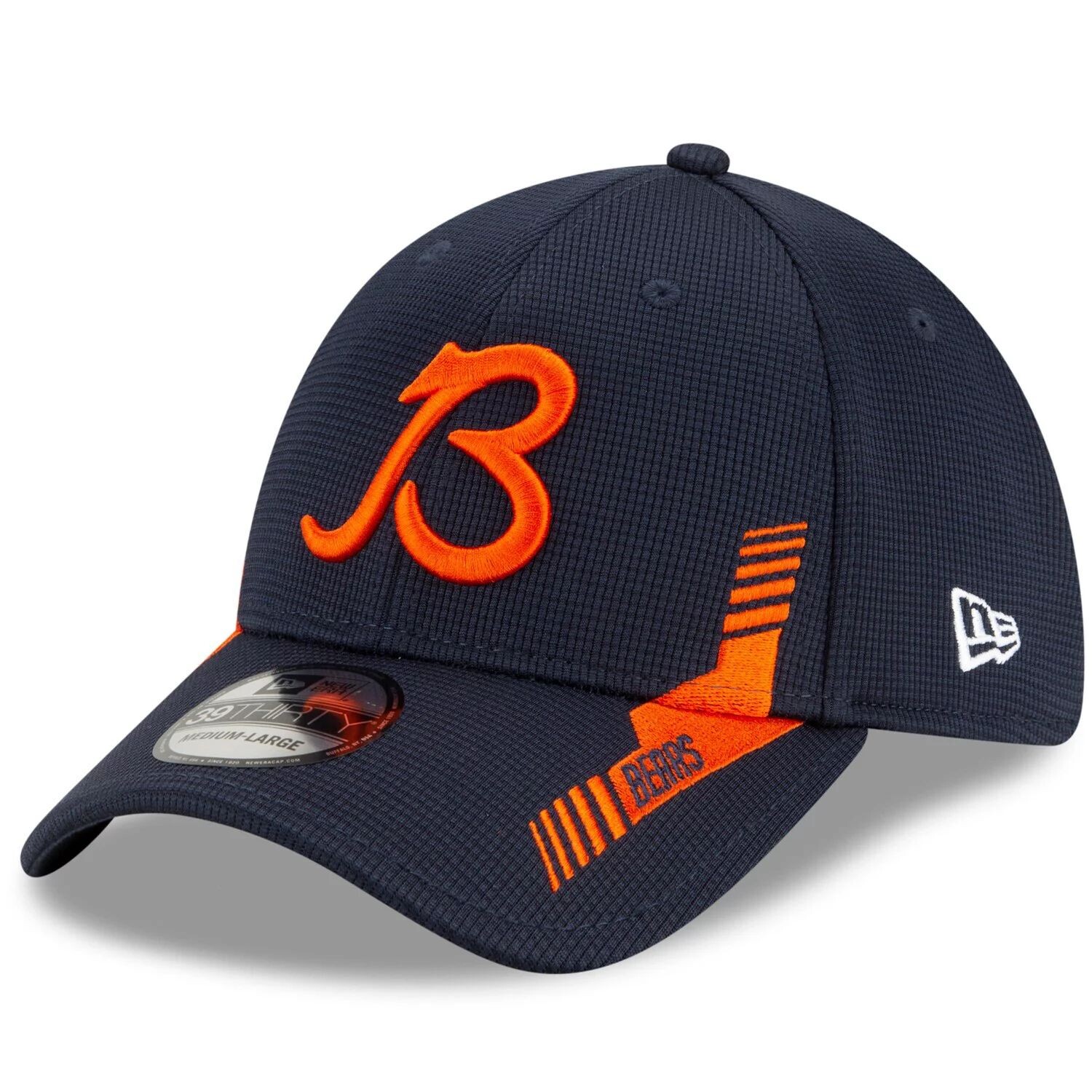 

Мужская кепка New Era Navy Chicago Bears 2021 NFL Sideline Home B 39THIRTY Flex Hat