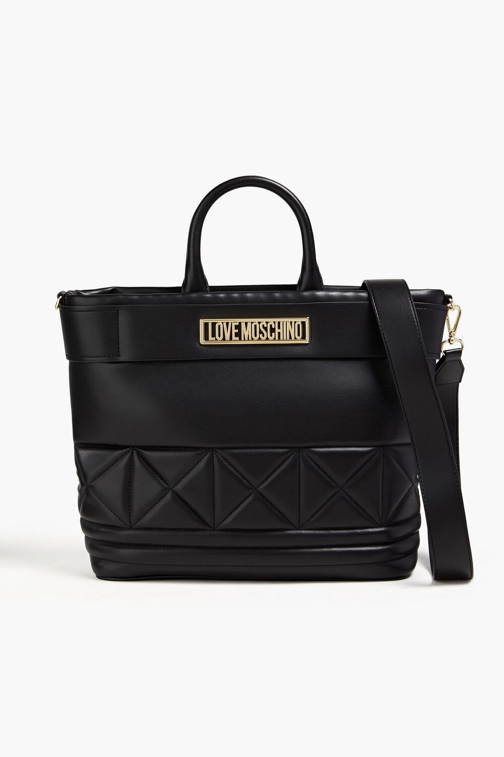 

Стеганая сумка-тоут из искусственной кожи LOVE MOSCHINO, черный
