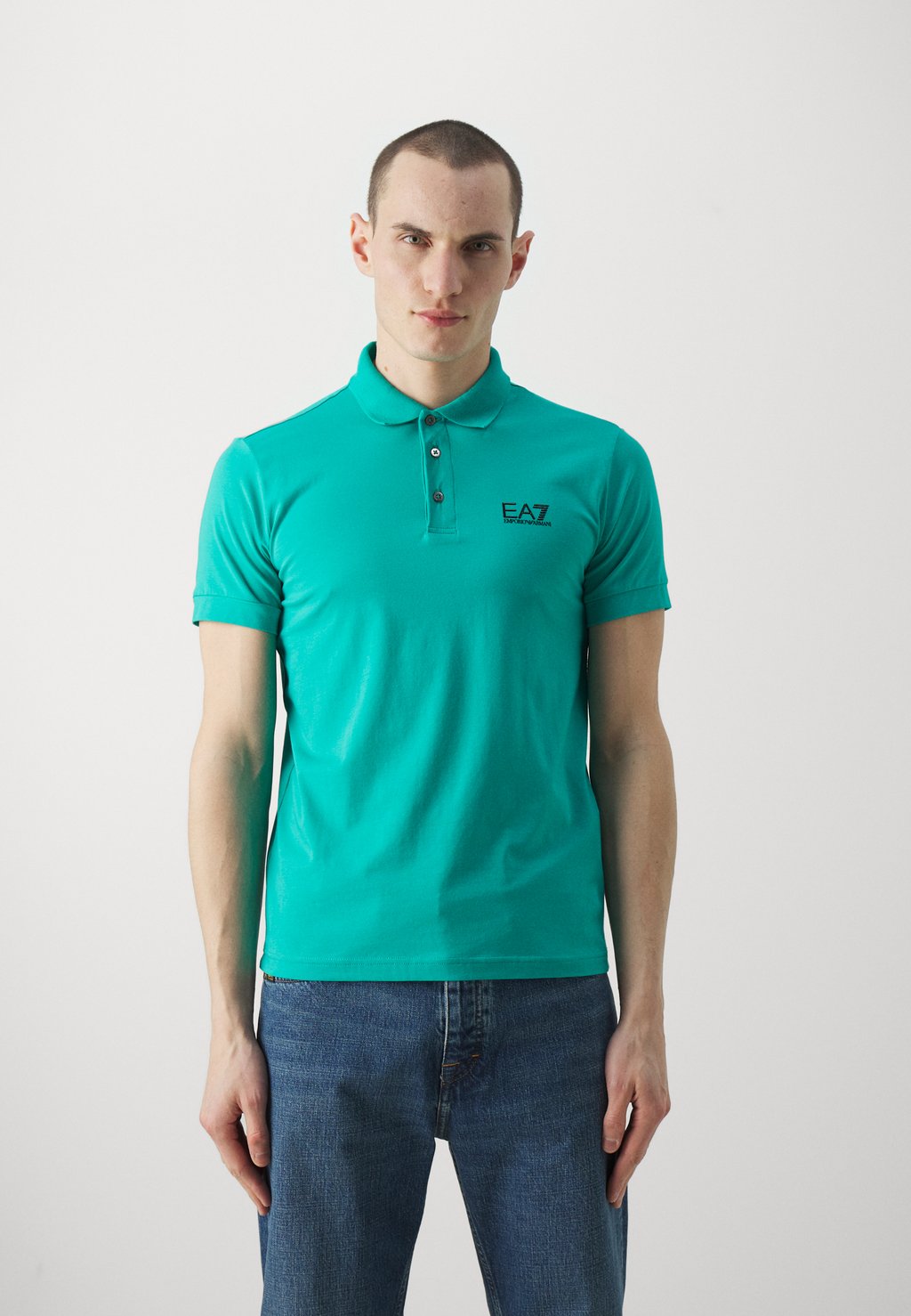 Рубашка-поло EA7 Emporio Armani, цвет verde scuro