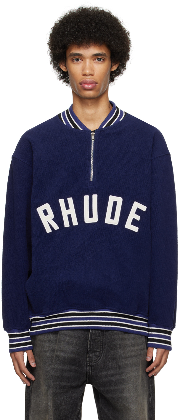 

Темно-синий университетский свитер Rhude