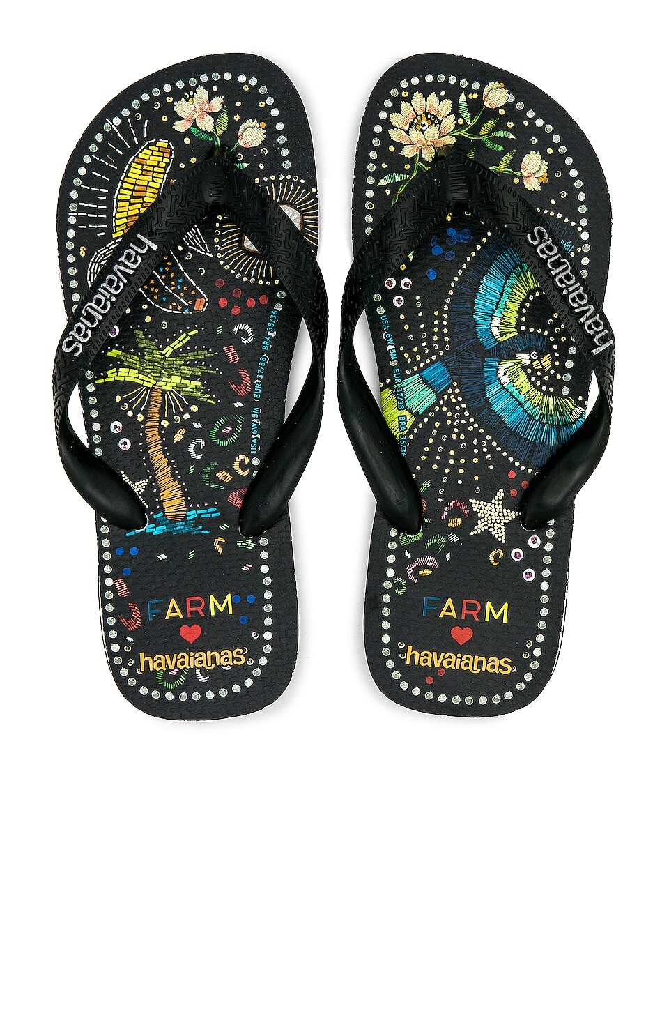 

Сандалии Havaianas Farm Rio Black Multi, черный
