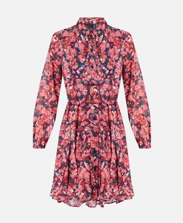 

Платье-рубашка на талии Vero Moda, темно-синий