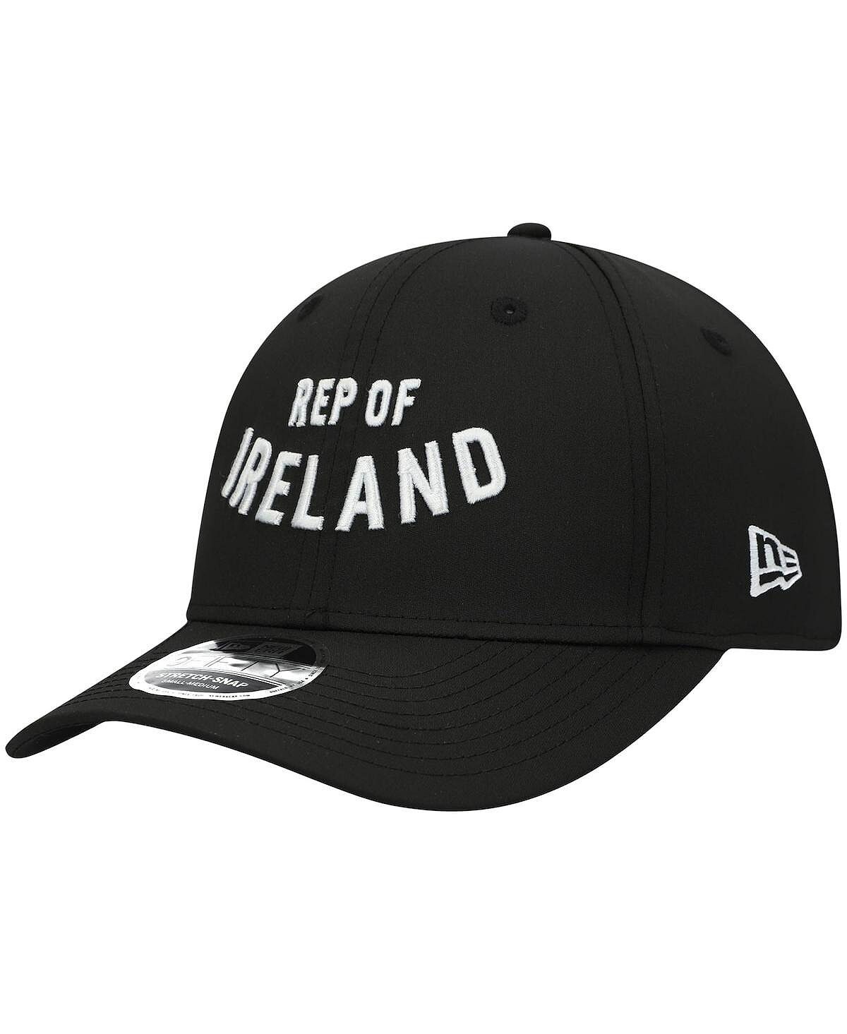 

Мужская черная эластичная кепка с застежкой-кепкой Ireland National Team Curve Wordmark 9Fifty New Era