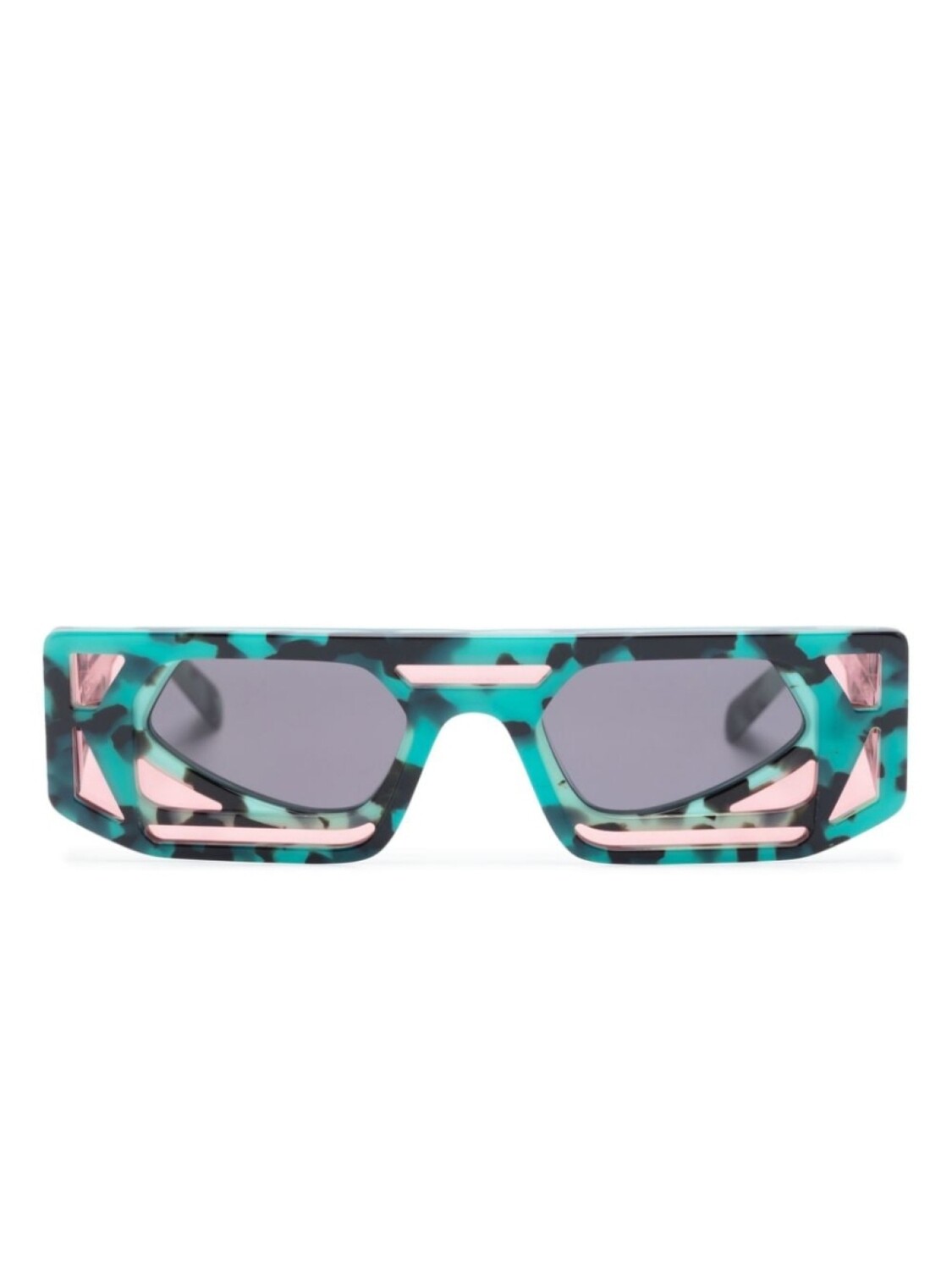 

Kuboraum T9 rectangle-frame sunglasses, синий