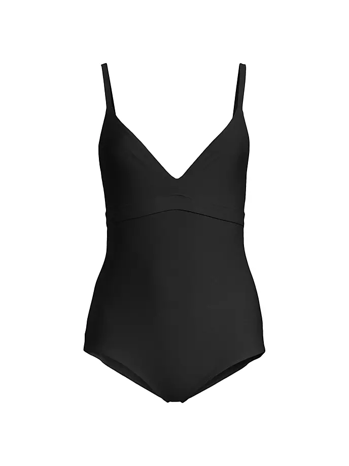 

Сплошной купальник DreamSculpt с глубоким вырезом Stylest, цвет caviar