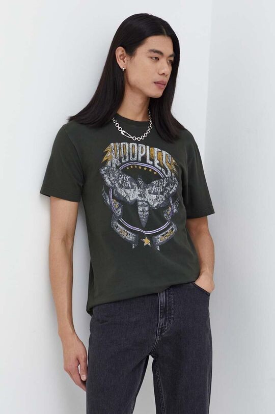 

Хлопковая футболка The Kooples, зеленый