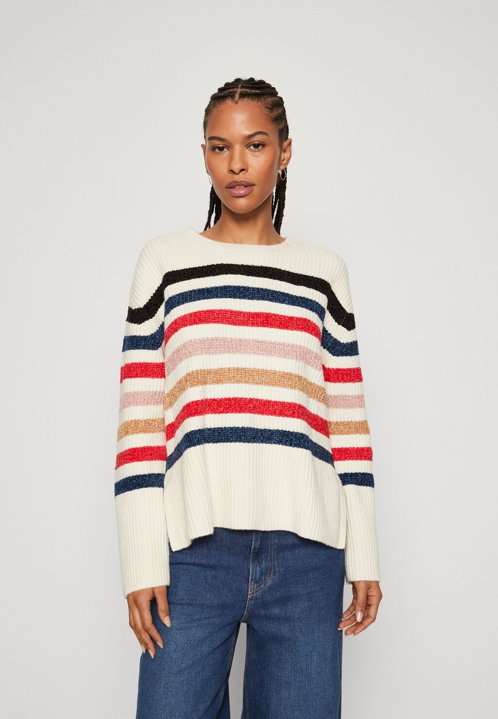 

Джерси GAP SPLIT HEM CREW STRIPE, разноцветный