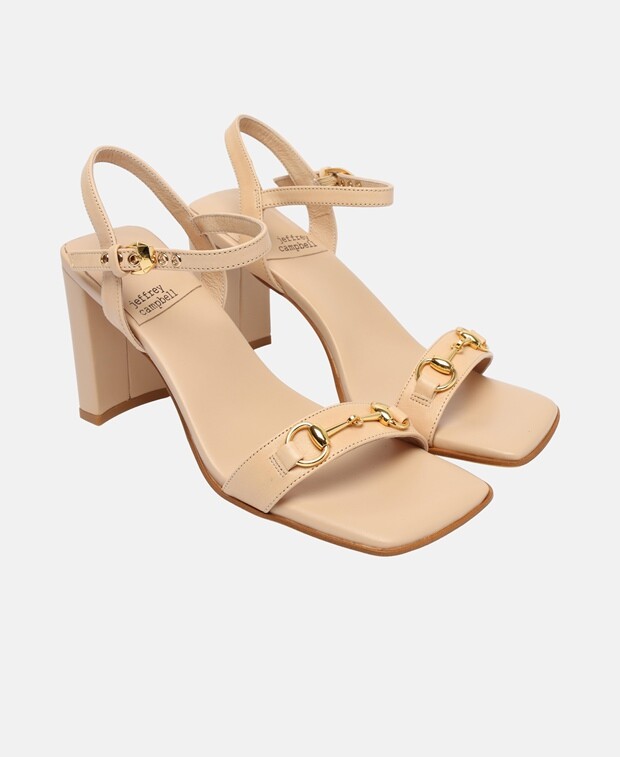 

Босоножки на каблуке Jeffrey Campbell, бежевый