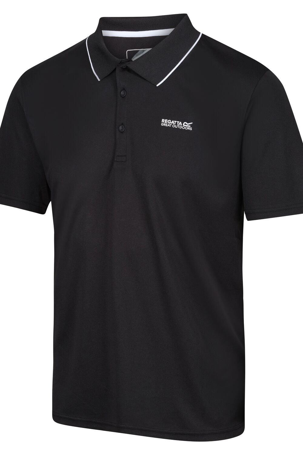Быстросохнущая рубашка-поло из полиэстера Maverik V с короткими рукавами Regatta, черный