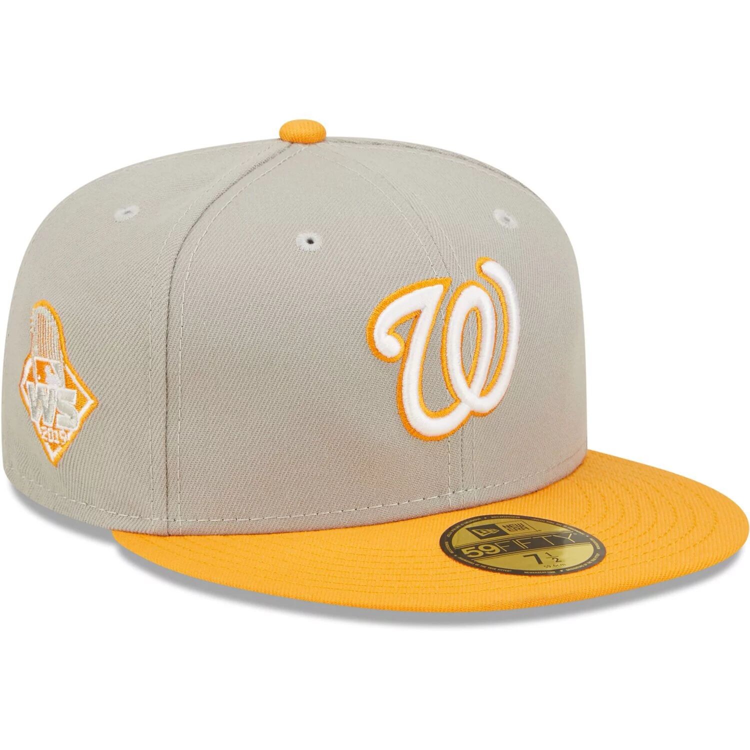 

Мужская шляпа-комбинезон New Era серого/оранжевого цвета Washington Nationals 2019 World Series Cooperstown Collection 59FIFTY