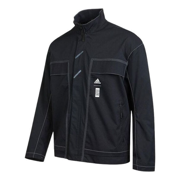 Куртка Men's adidas Martial Arts Series Stand Collar Sports Jacket Long Sleeves Autumn Black, мультиколор