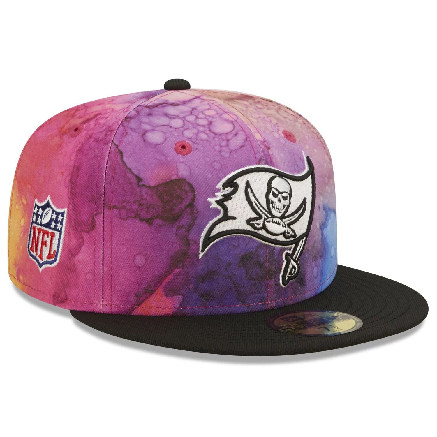 

Мужская облегающая шляпа New Era розового/черного цвета Tampa Bay Buccaneers 2022 NFL Crucial Catch 59FIFTY