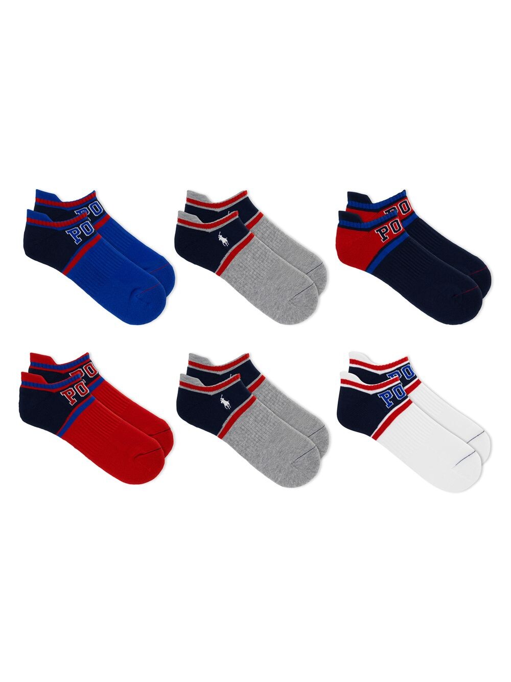 

Носки Varsity POLO с низким вырезом, комплект из 6 пар Polo Ralph Lauren, разноцветный