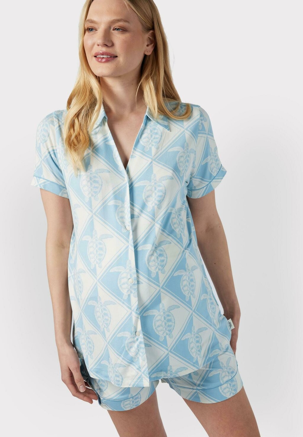 

Пижамный комплект MATERNITY TILED TURTLE PRINT SET Chelsea Peers, кремовый