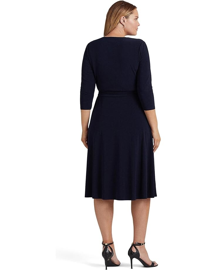 

Платье LAUREN Ralph Lauren Plus Size Surplice Jersey Dress, цвет Lighthouse Navy