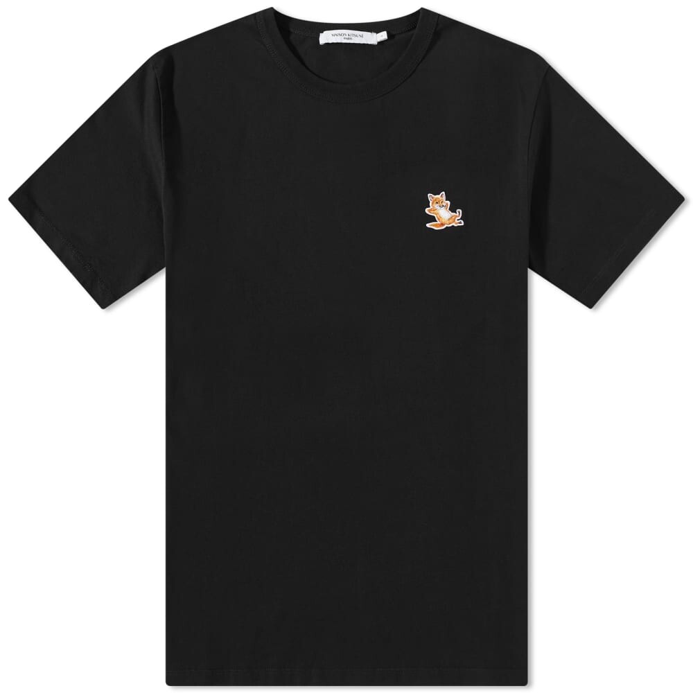 

Классическая футболка Maison Kitsune Chillax с нашивкой лисы, черный