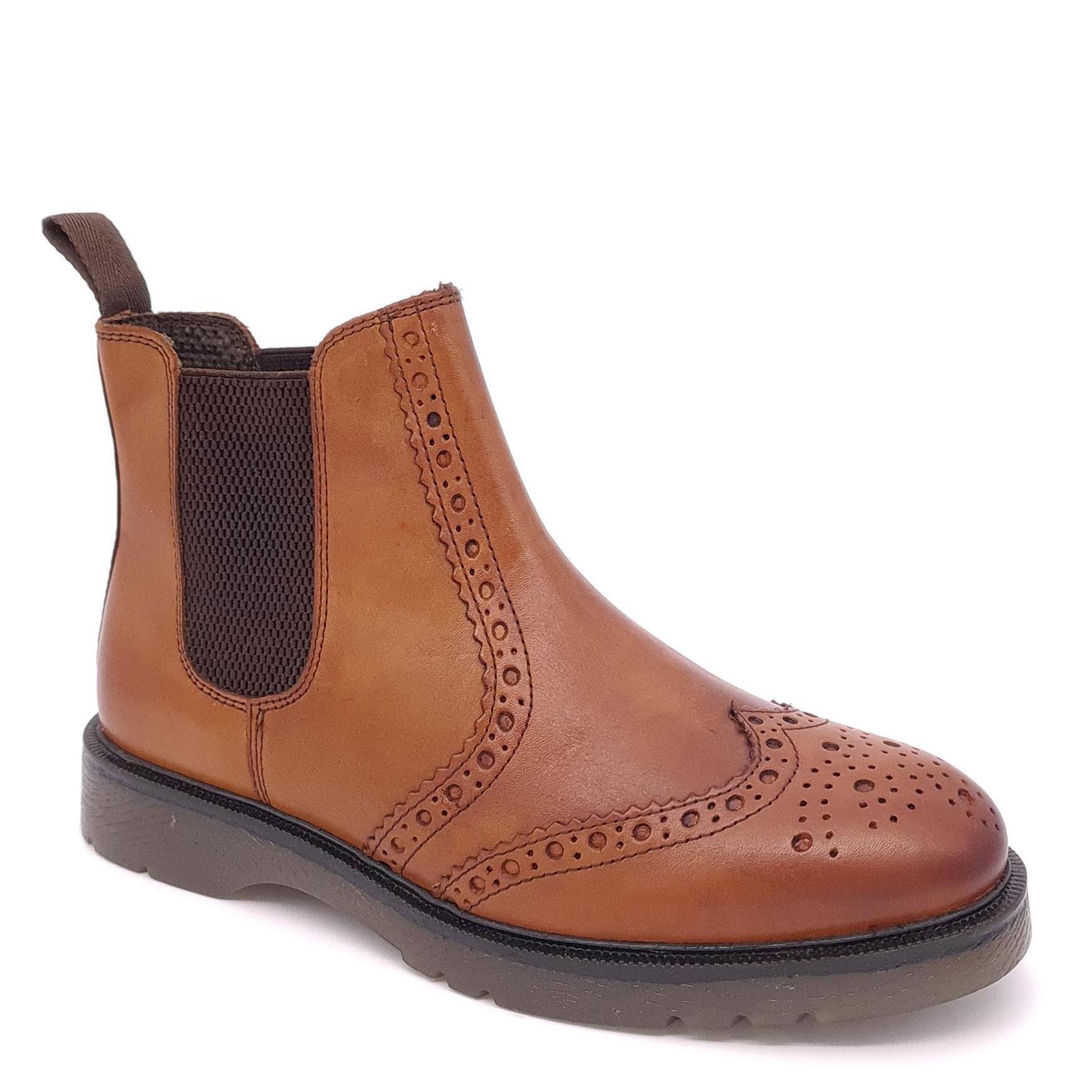 Кожаные ботинки челси с эффектом броги Warkton Frank James, коричневый кожаные ботинки челси с эффектом броги cheltenham frank james коричневый