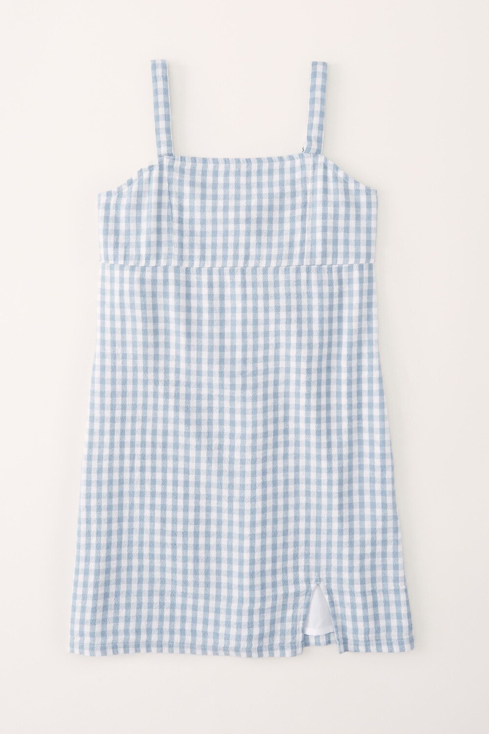 

Синее льняное платье с принтом Abercrombie & Fitch, синий