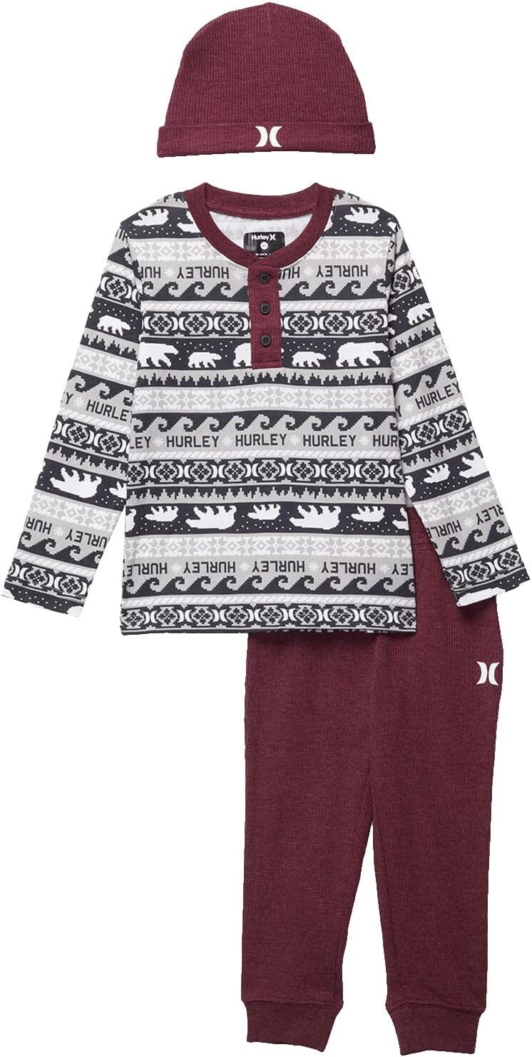 

Детский набор Hurley Thermal Pants Set with Beanie, цвет Anthracite