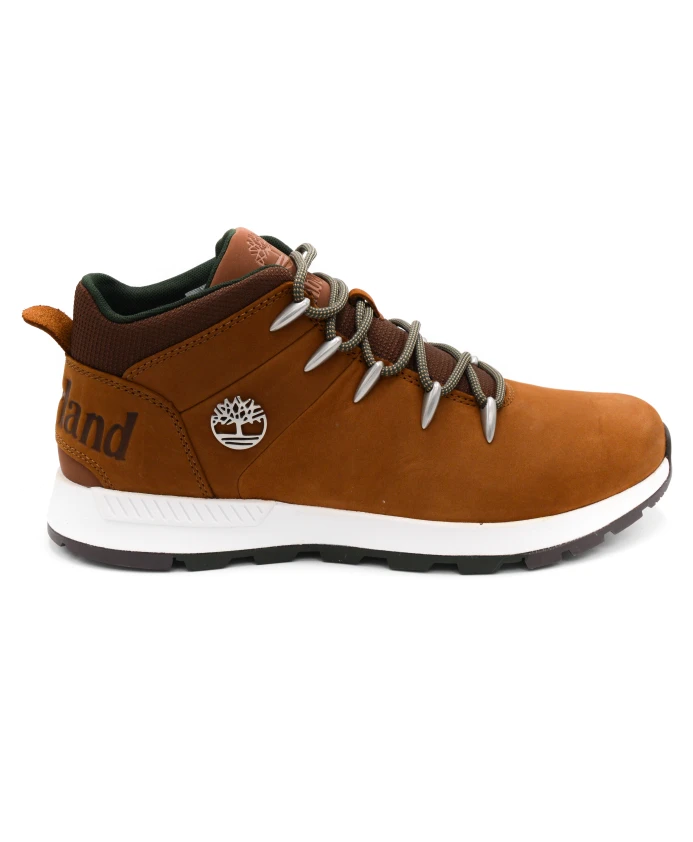 

Стильные кожаные ботинки на шнуровке Timberland, коричневый