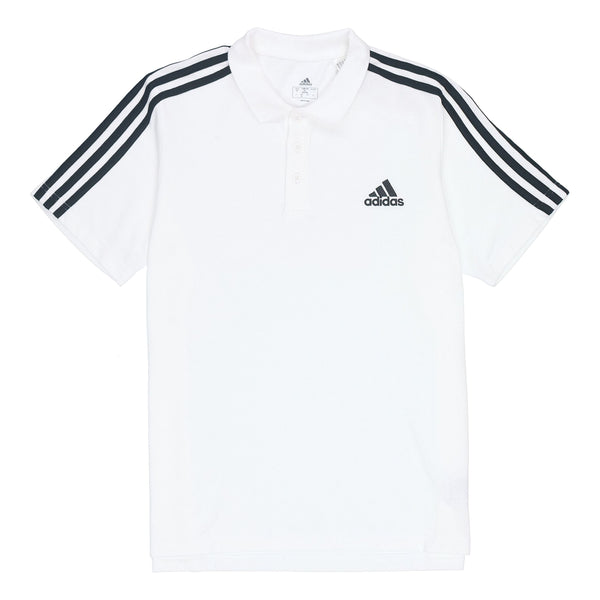 Футболка Men's adidas Printing Stripe Brand Logo Breathable Solid Color Short Sleeve polo White Polo Shirt, белый