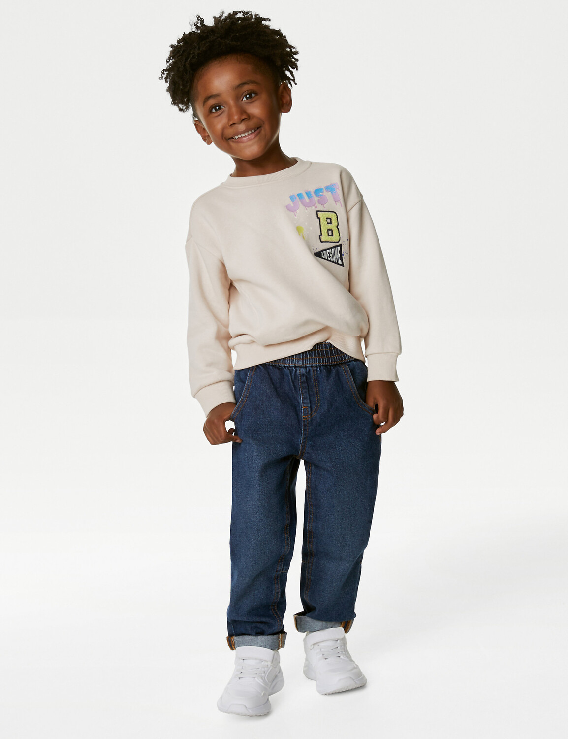 

Свободные джинсы (2–8 лет) Marks & Spencer, деним