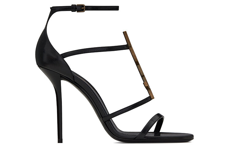 

Сандалии женские Saint Laurent Cassandra, чёрный / золотой
