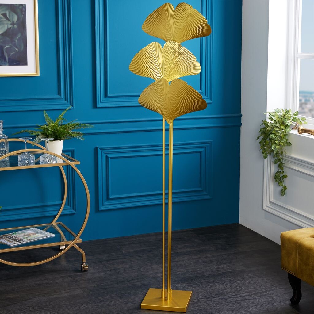 

Дизайнерский торшер GINKGO 160см золотой металл Riess-Ambiente
