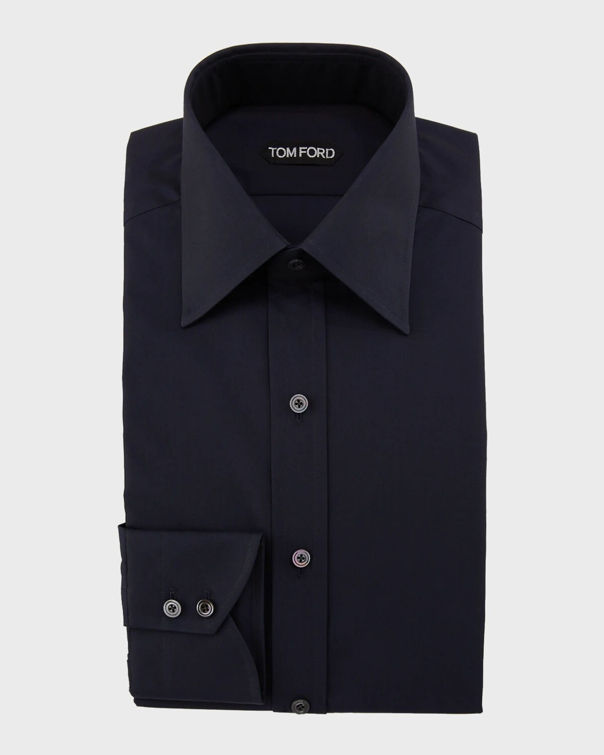 

Мужская однотонная классическая рубашка TOM FORD, цвет Navy