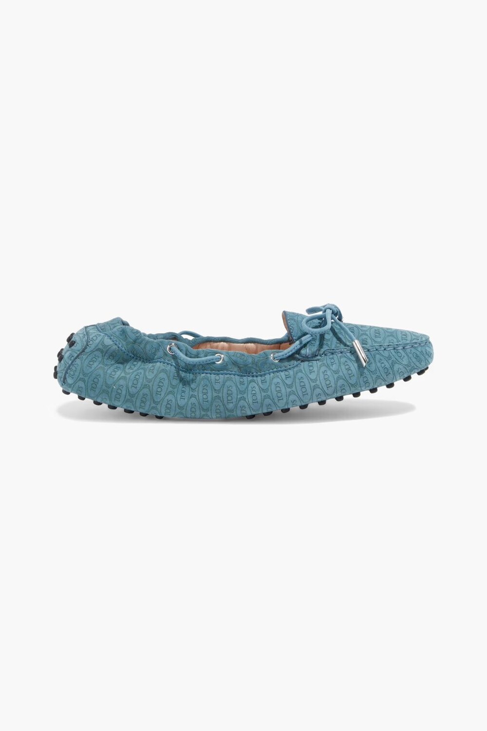

Замшевые лоферы Alber Elbaz Heaven Laccetto с тиснением Tod'S, цвет Slate blue