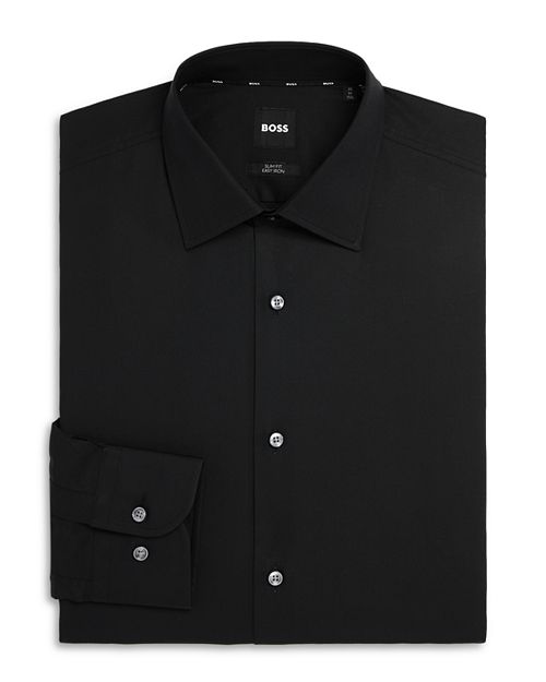 Рубашка приталенного кроя Hank Kent BOSS, цвет Black