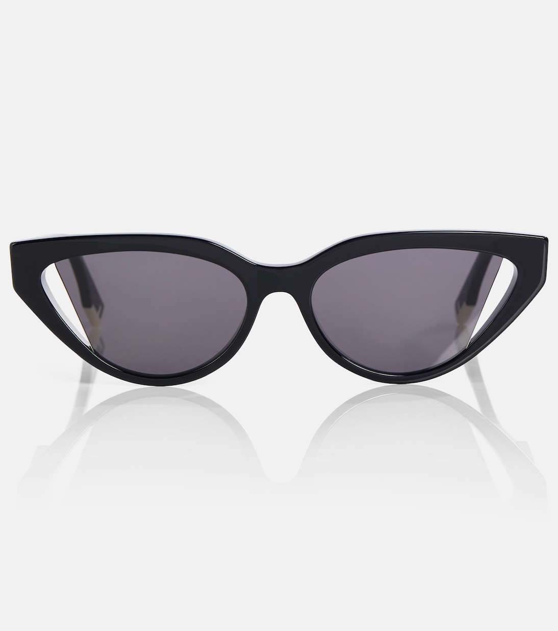 цена Солнцезащитные очки fendi way в кошачьем глазу Fendi, черный