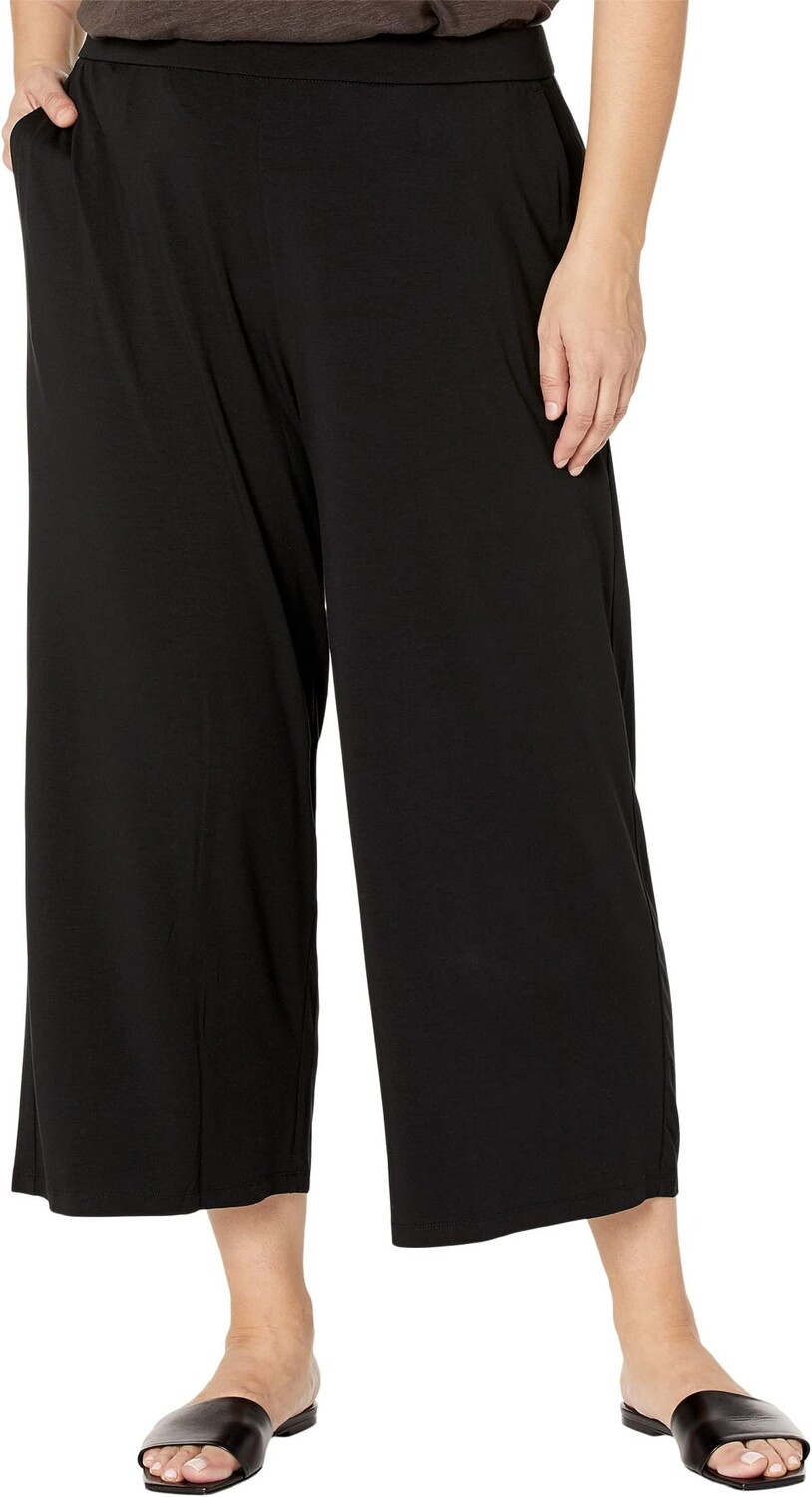 

Укороченные широкие брюки Eileen Fisher, черный