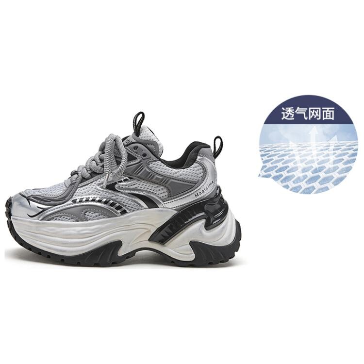 

Кроссовки AGSDON Chunky Sneakers Women's Low-top, серебряный