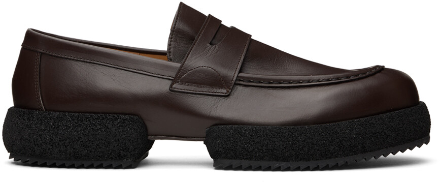 

Коричневые лоферы на платформе Dries Van Noten