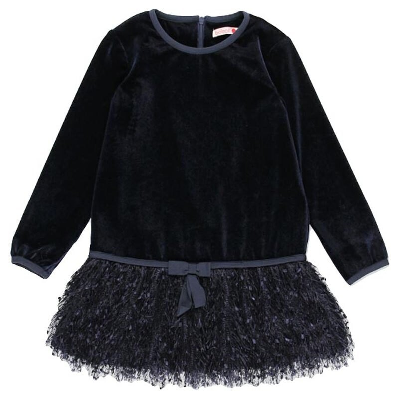 

Платье Boboli Velour With Fringes, синий