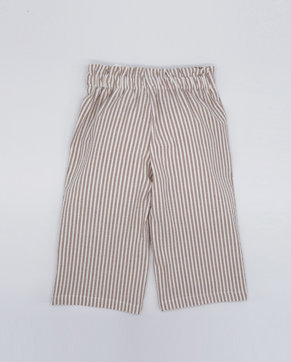 Полосатые хлопковые брюки для девочек с декоративным бантом Fina Ejerique брюки jennyfer в полоску 44 размер