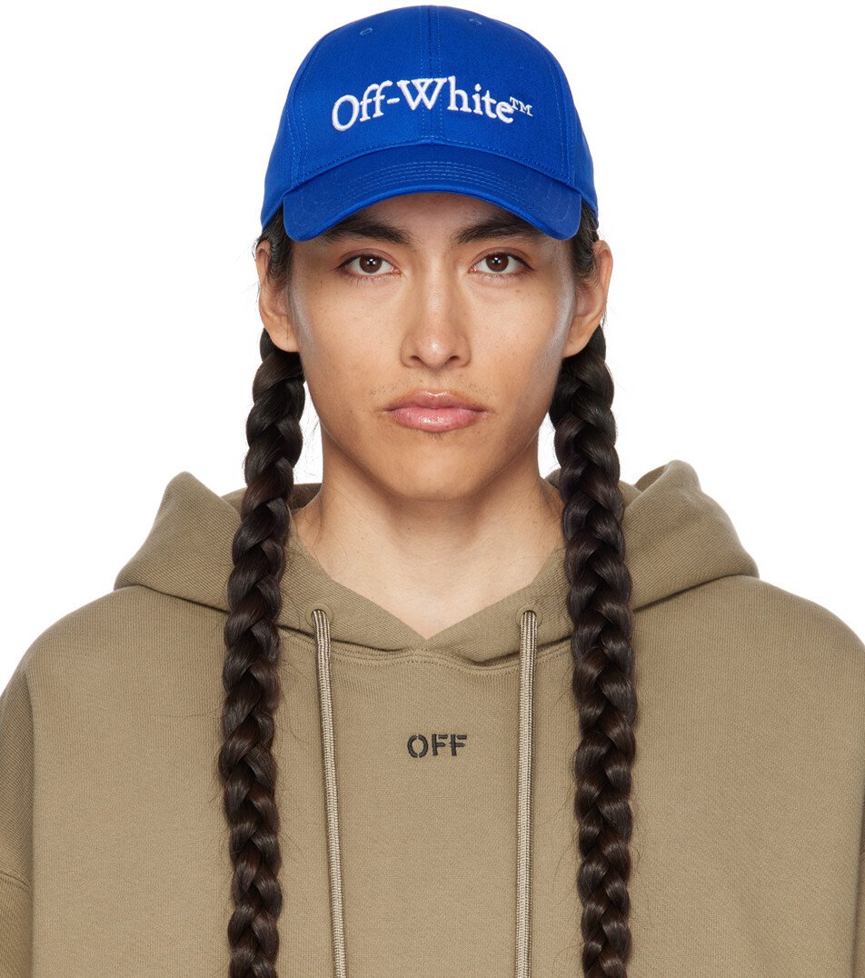 

Off-White Синяя бейсболка в стиле книжного стиля